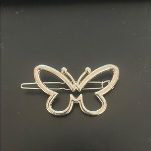 Silver Butterfly Hair Clip